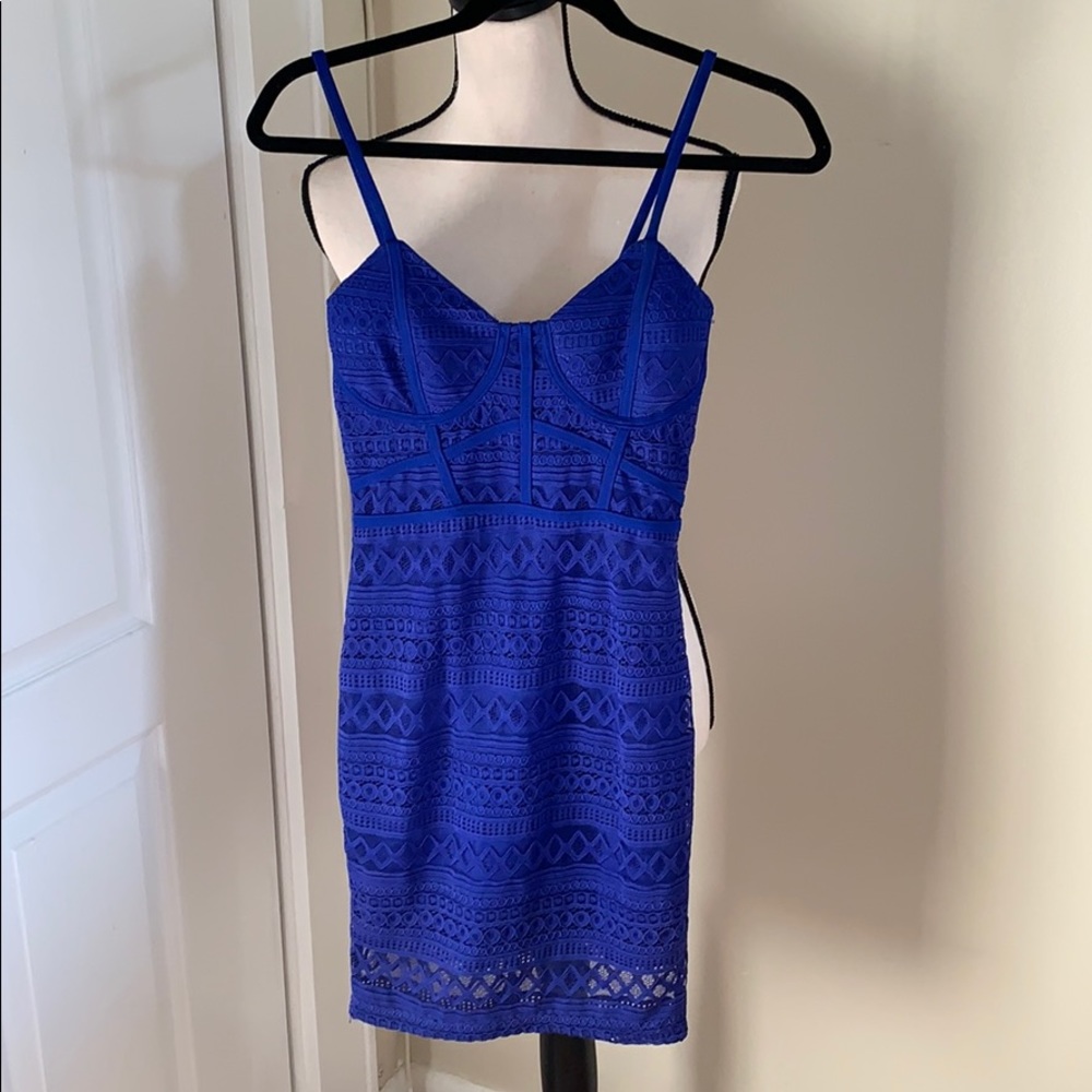 Royal blue laced dress